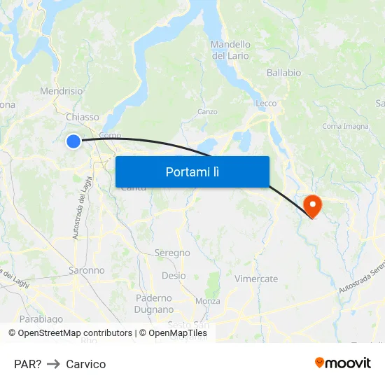 PAR? to Carvico map