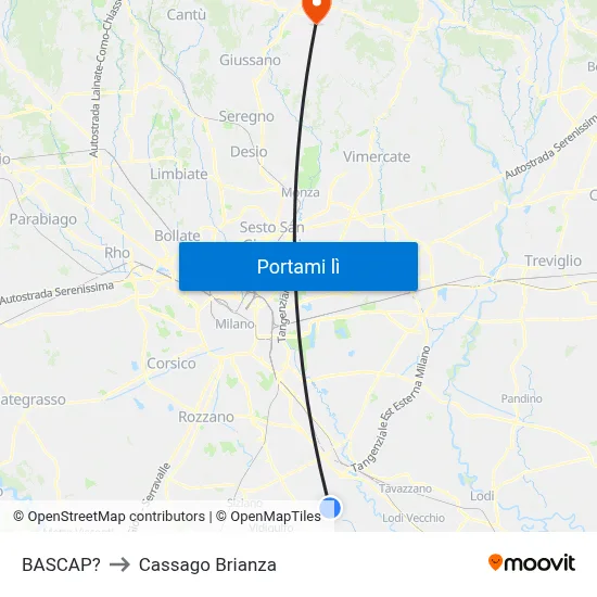 BASCAP? to Cassago Brianza map