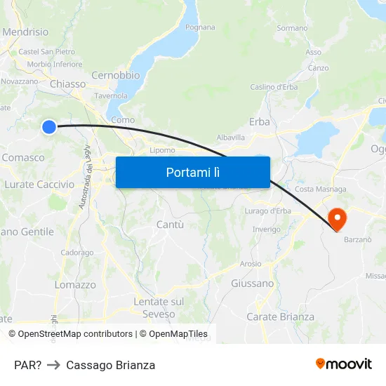 PAR? to Cassago Brianza map