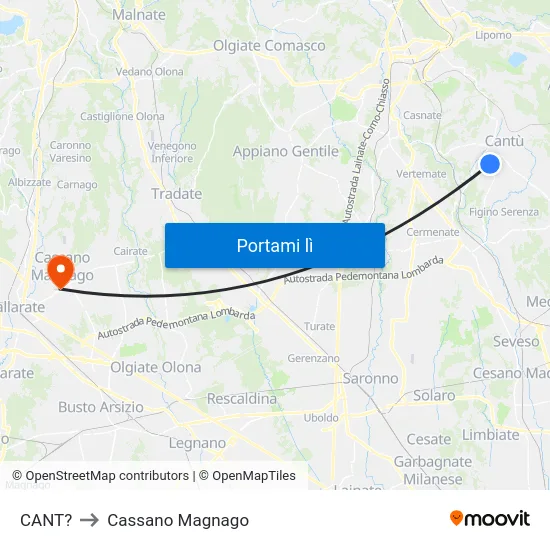 CANT? to Cassano Magnago map