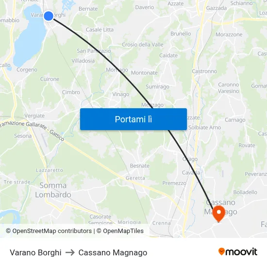 Varano Borghi to Cassano Magnago map