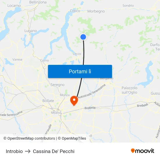 Introbio to Cassina De' Pecchi map