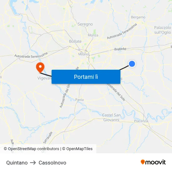 Quintano to Cassolnovo map