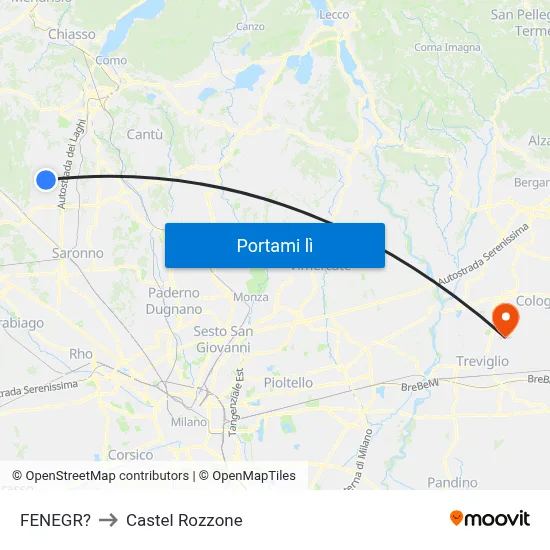 FENEGR? to Castel Rozzone map