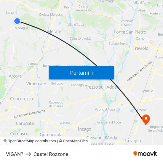 VIGAN? to Castel Rozzone map
