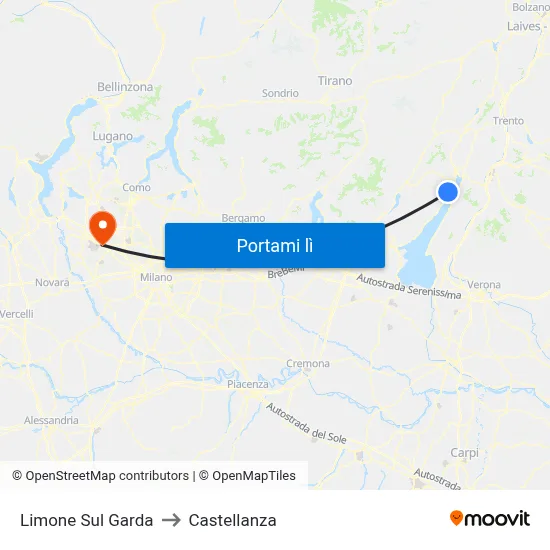 Limone Sul Garda to Castellanza map