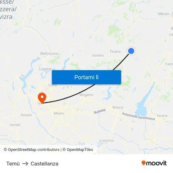 Temù to Castellanza map