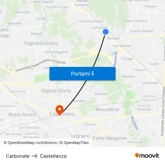 Carbonate to Castellanza map
