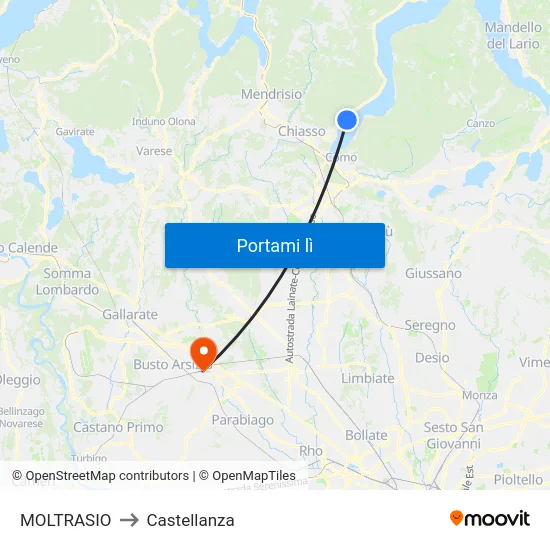 MOLTRASIO to Castellanza map