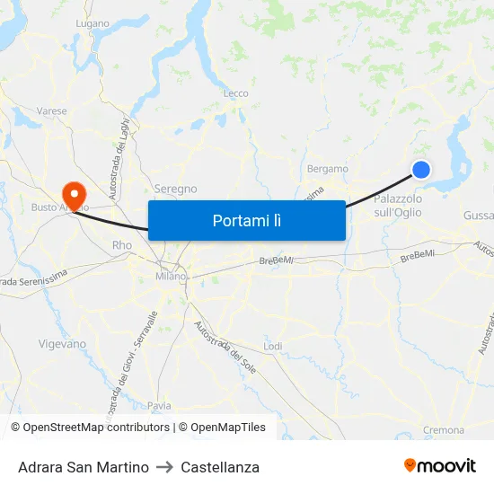 Adrara San Martino to Castellanza map