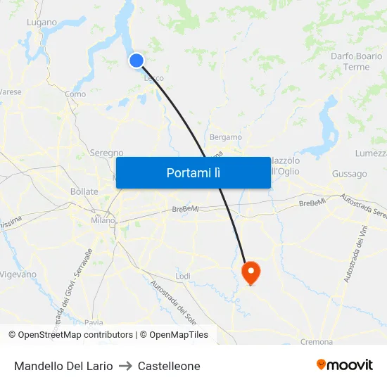 Mandello Del Lario to Castelleone map