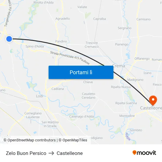 Zelo Buon Persico to Castelleone map