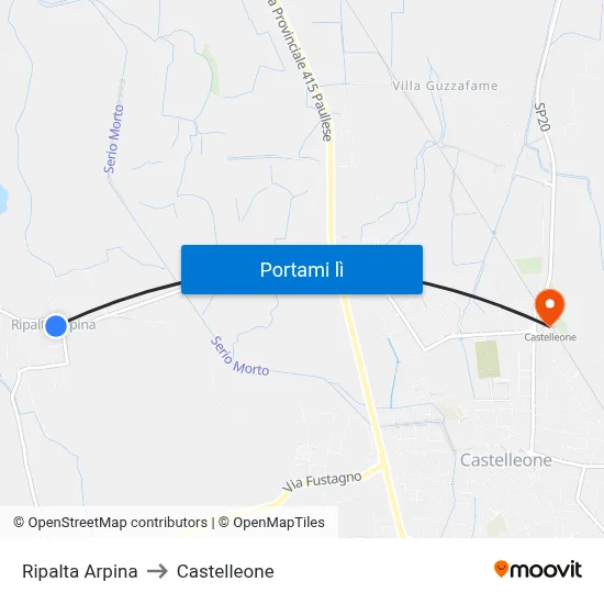 Ripalta Arpina to Castelleone map