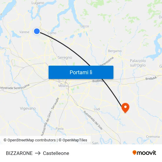 BIZZARONE to Castelleone map