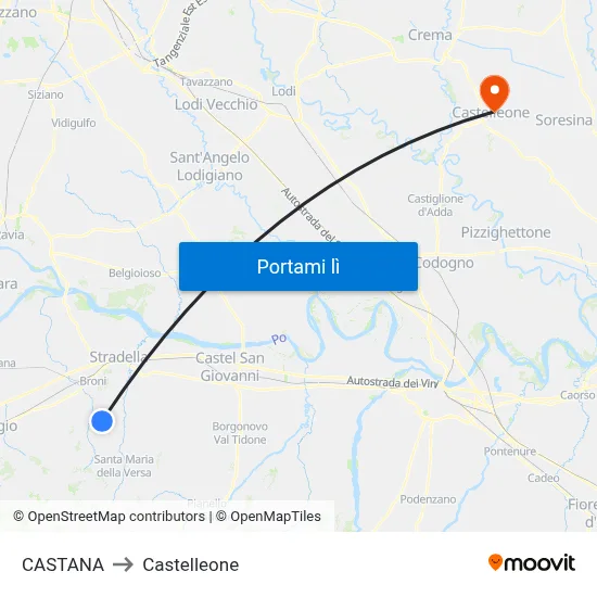 CASTANA to Castelleone map