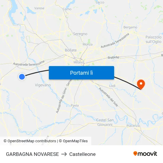 GARBAGNA NOVARESE to Castelleone map