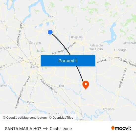 SANTA MARIA HO? to Castelleone map