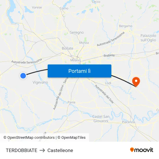TERDOBBIATE to Castelleone map