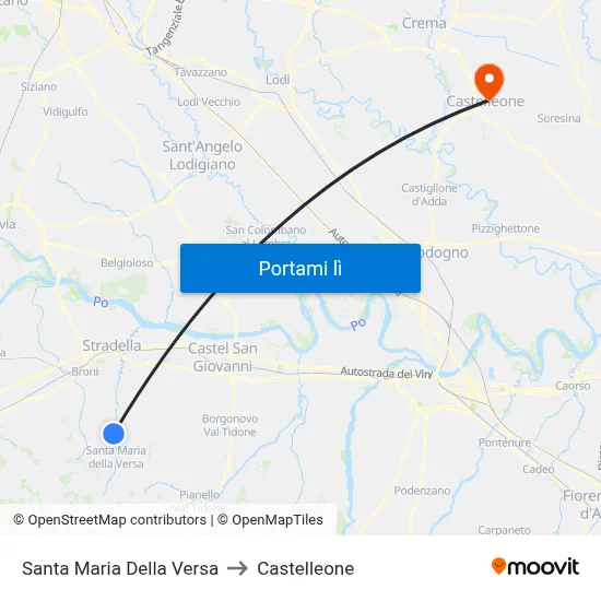 Santa Maria Della Versa to Castelleone map