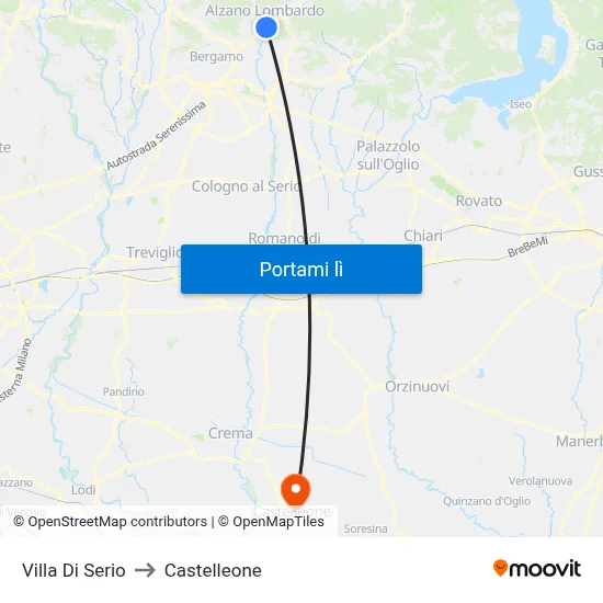 Villa Di Serio to Castelleone map