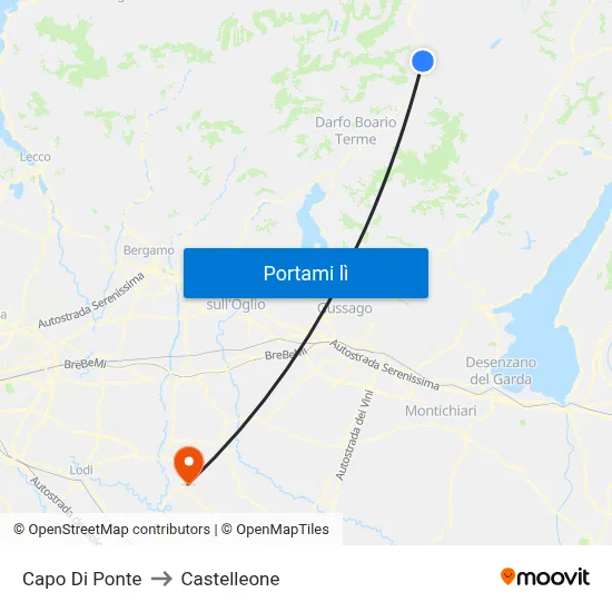 Capo Di Ponte to Castelleone map