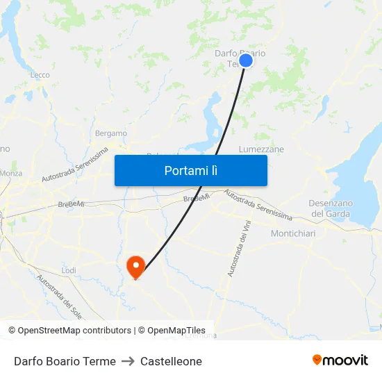 Darfo Boario Terme to Castelleone map