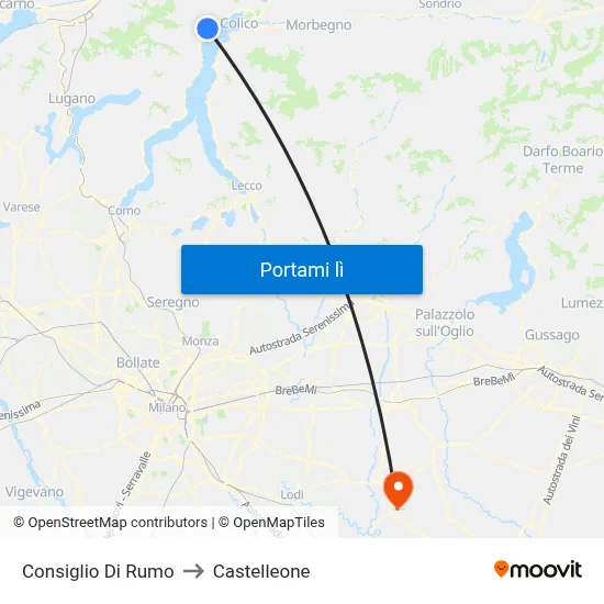 Consiglio Di Rumo to Castelleone map
