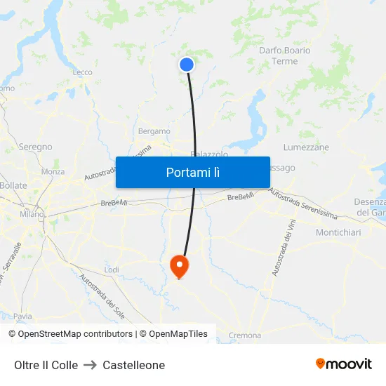 Oltre Il Colle to Castelleone map