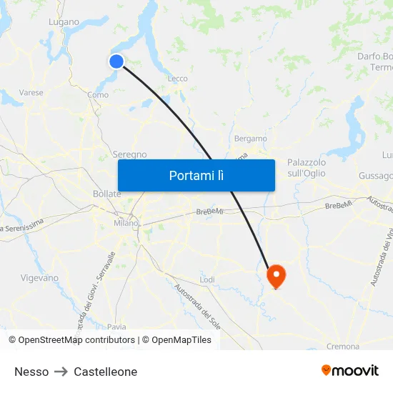 Nesso to Castelleone map
