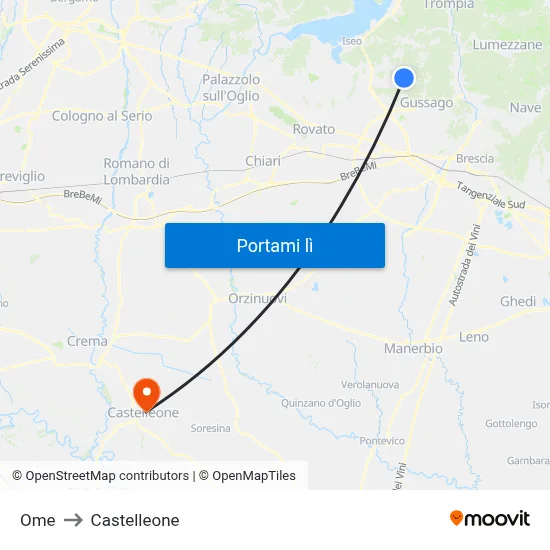 Ome to Castelleone map