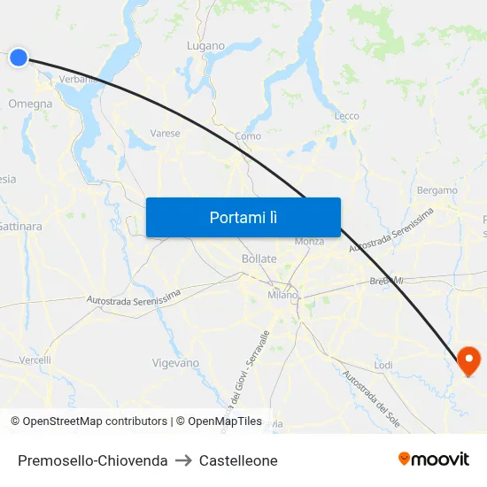 Premosello-Chiovenda to Castelleone map