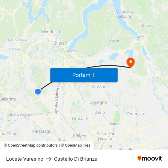 Locate Varesino to Castello Di Brianza map