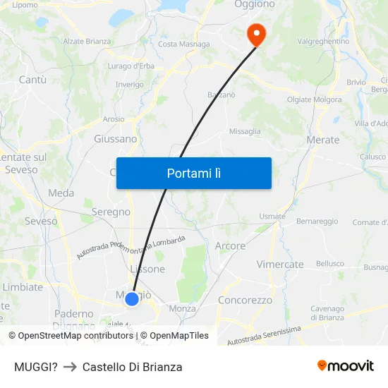 MUGGI? to Castello Di Brianza map
