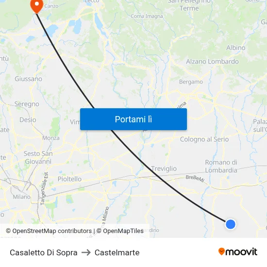 Casaletto Di Sopra to Castelmarte map