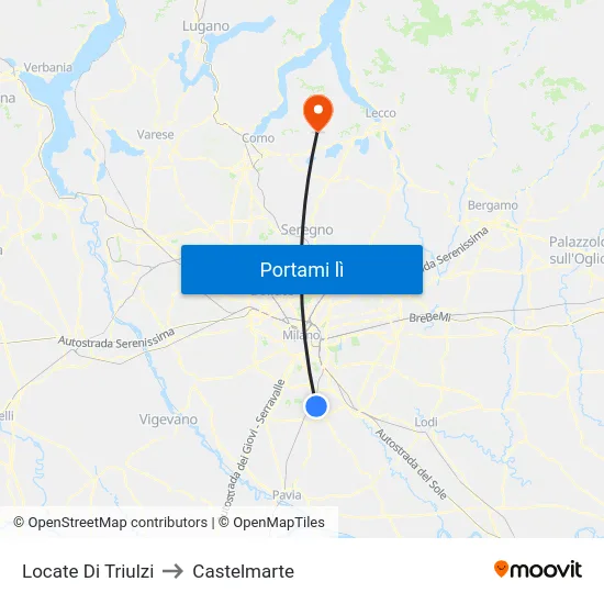 Locate Di Triulzi to Castelmarte map