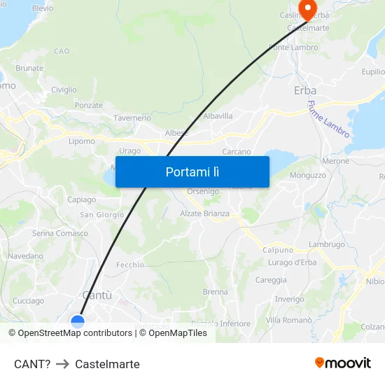 CANT? to Castelmarte map