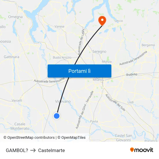 GAMBOL? to Castelmarte map