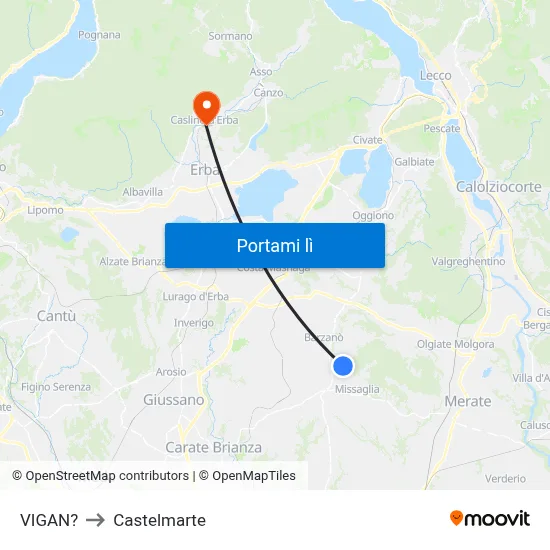 VIGAN? to Castelmarte map