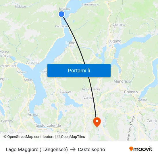 Lago Maggiore ( Langensee) to Castelseprio map