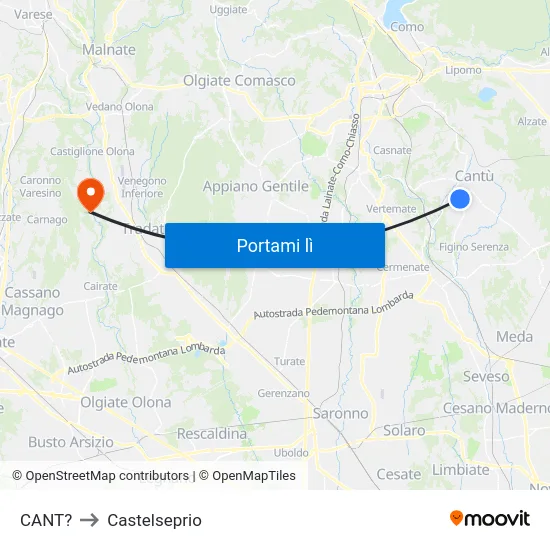 CANT? to Castelseprio map