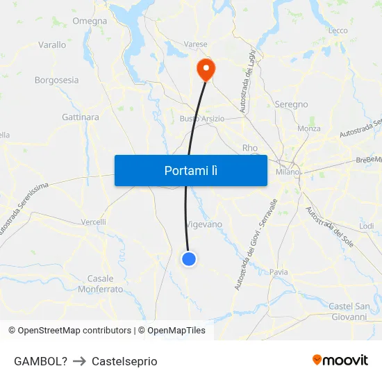GAMBOL? to Castelseprio map