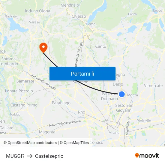 MUGGI? to Castelseprio map