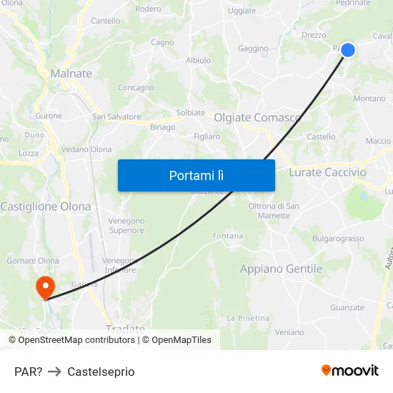 PAR? to Castelseprio map