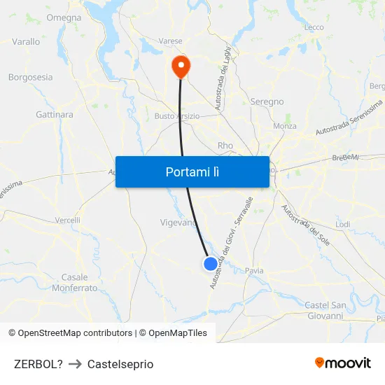 ZERBOL? to Castelseprio map