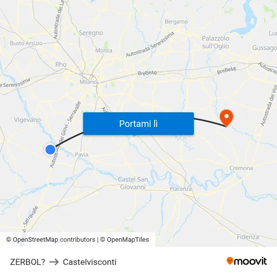 ZERBOL? to Castelvisconti map