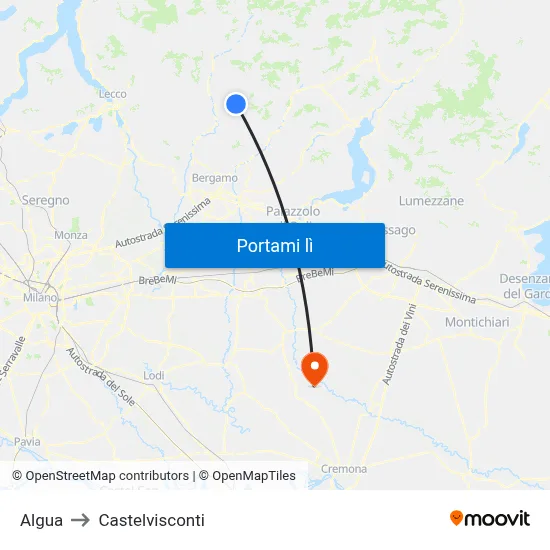 Algua to Castelvisconti map