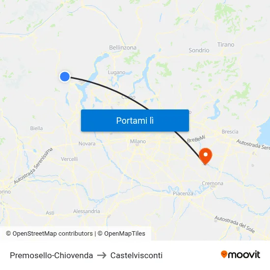 Premosello-Chiovenda to Castelvisconti map