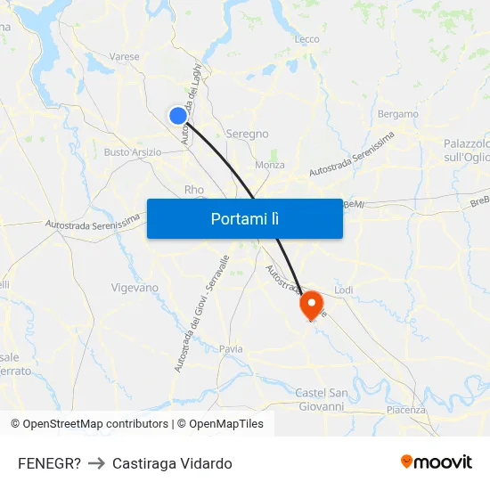 FENEGR? to Castiraga Vidardo map