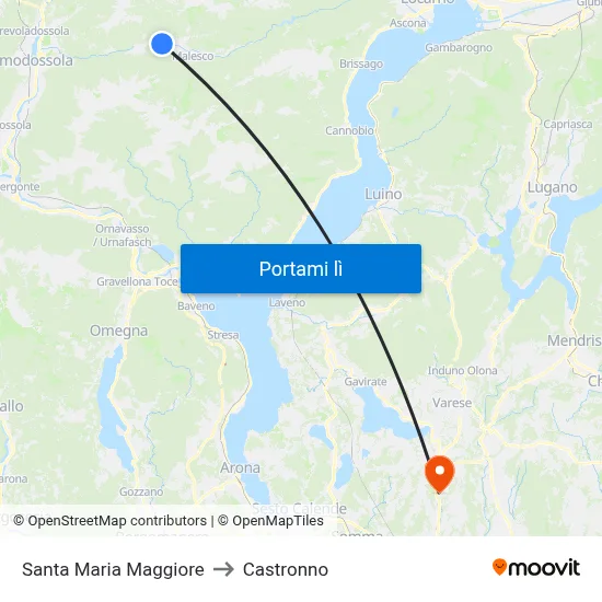 Santa Maria Maggiore to Castronno map