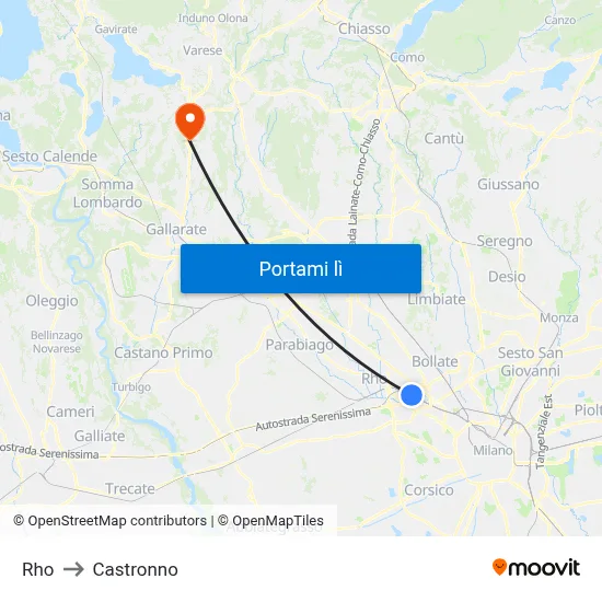 Rho to Castronno map